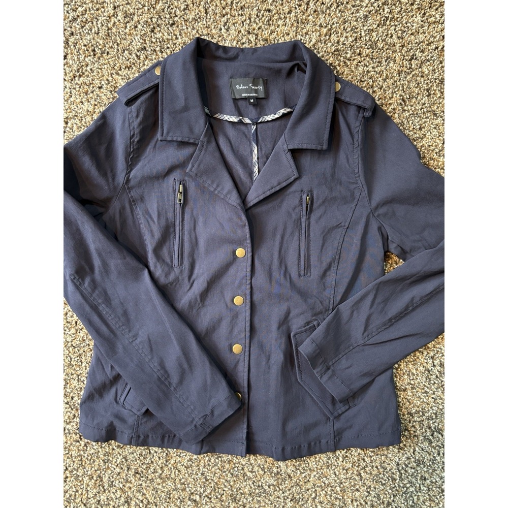 Eden Society Black Blazer Style Jacket Medium‎ Women's H1